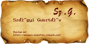 Szügyi Gusztáv névjegykártya