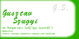 gusztav szugyi business card